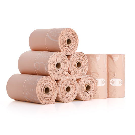 120 Plant-Based OK Home Compostable Poop Bags with Handles – Lavender Scented Extra-Long Pet Waste Bags for Cats & Dogs