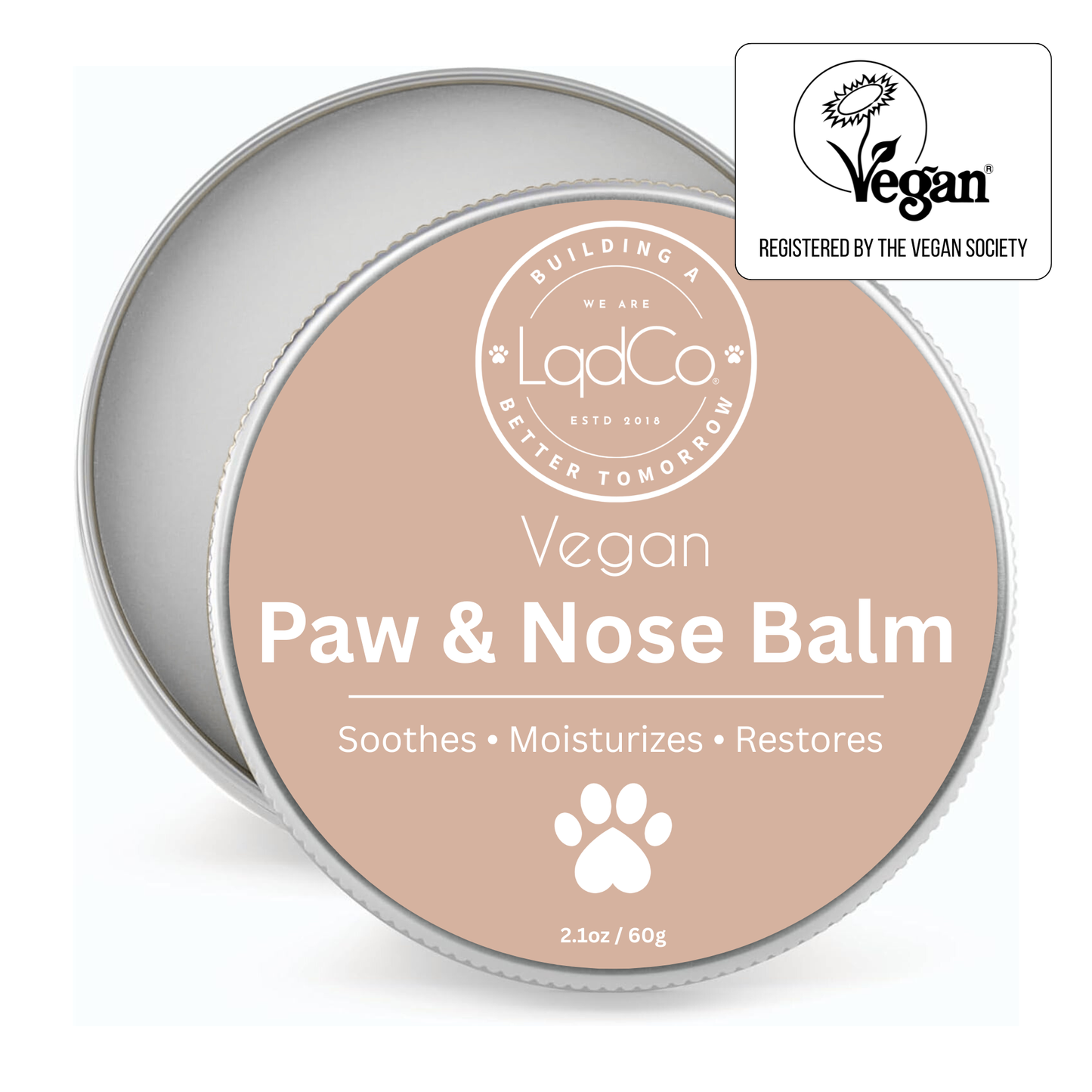 All-in-One Natural Vegan Pet Balm — Made with Care for Your Pet and Compassion for All Creatures. No Animals or Insects Were Ever Harmed.