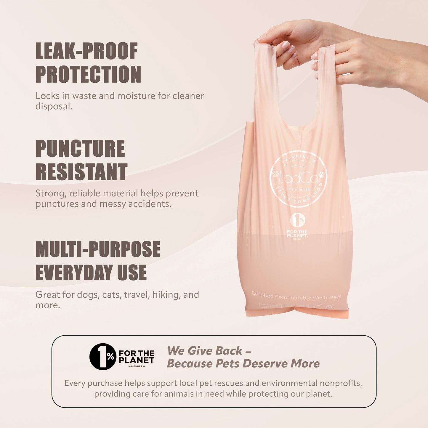 120 Plant-Based OK Home Compostable Poop Bags with Handles – Lavender Scented Extra-Long Pet Waste Bags for Cats & Dogs
